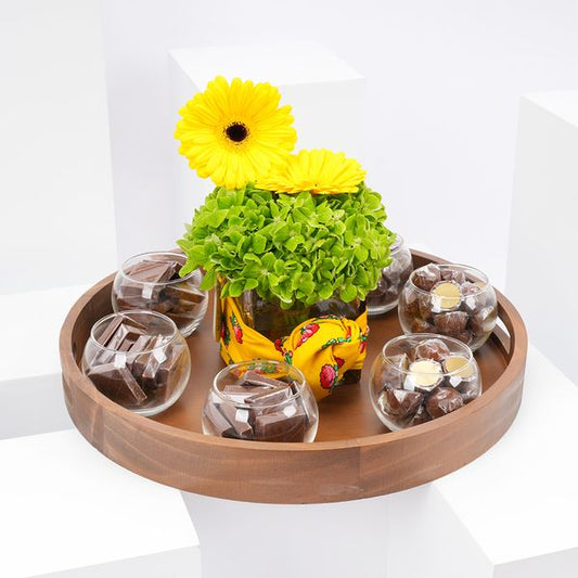 flower with chocolate